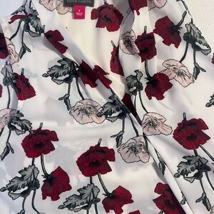 Vince Camuto Floral Blouse - Red and Pink